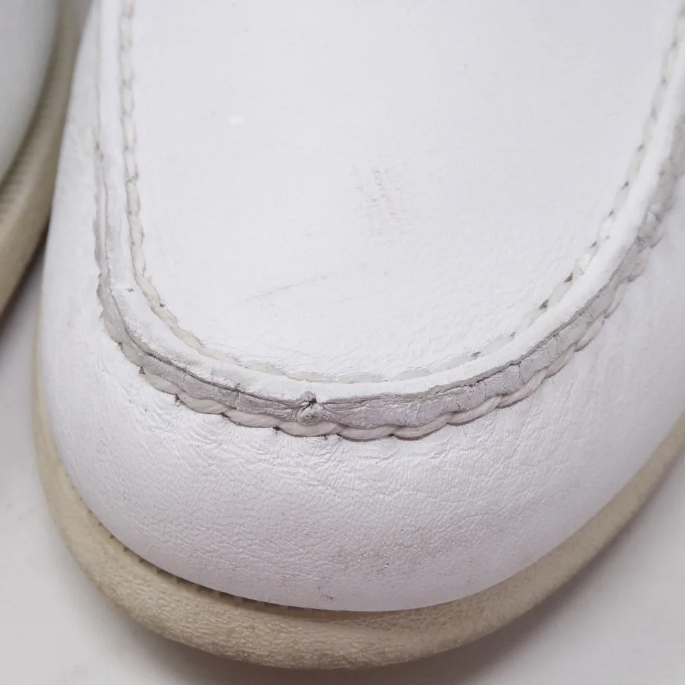 Sperry Mens Authentic Original Boat Shoes White Leather STS11986 Size 12
